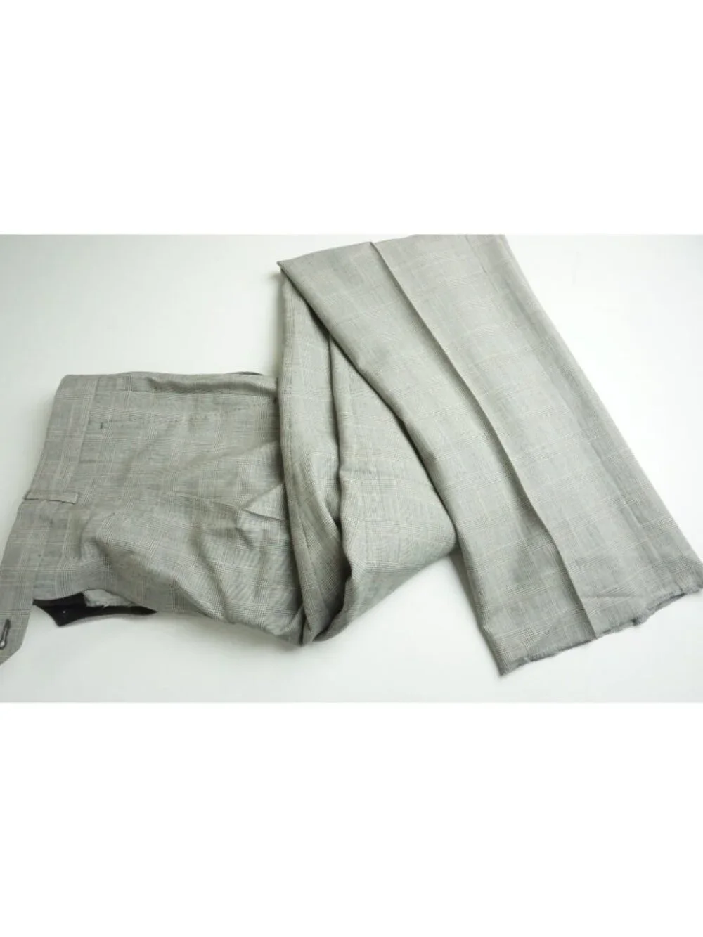 Sartoria Partenopea Gray Plaid Wool 2 Pc Suit Jacket Pants Sz 50 EU BRAND NEW